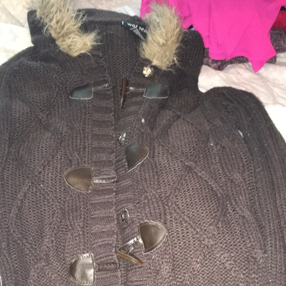 Brown Small Cardigan Wet Seal